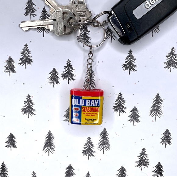 Old Bay Keychain | Handmade | Mini Brands | Quirky | Fun | NWOT - Picture 5 of 15